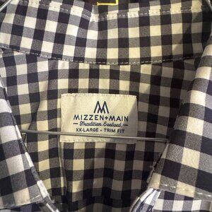 Mizzen & Main Navy White Checked Shirt